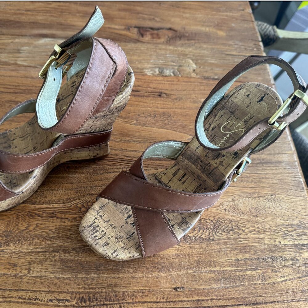 Jessica Simpson Bologna Cork High Heels, Size 6.5